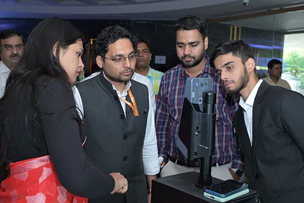 Delegates exploring mining technology on the exhibition floor at India Mining Week